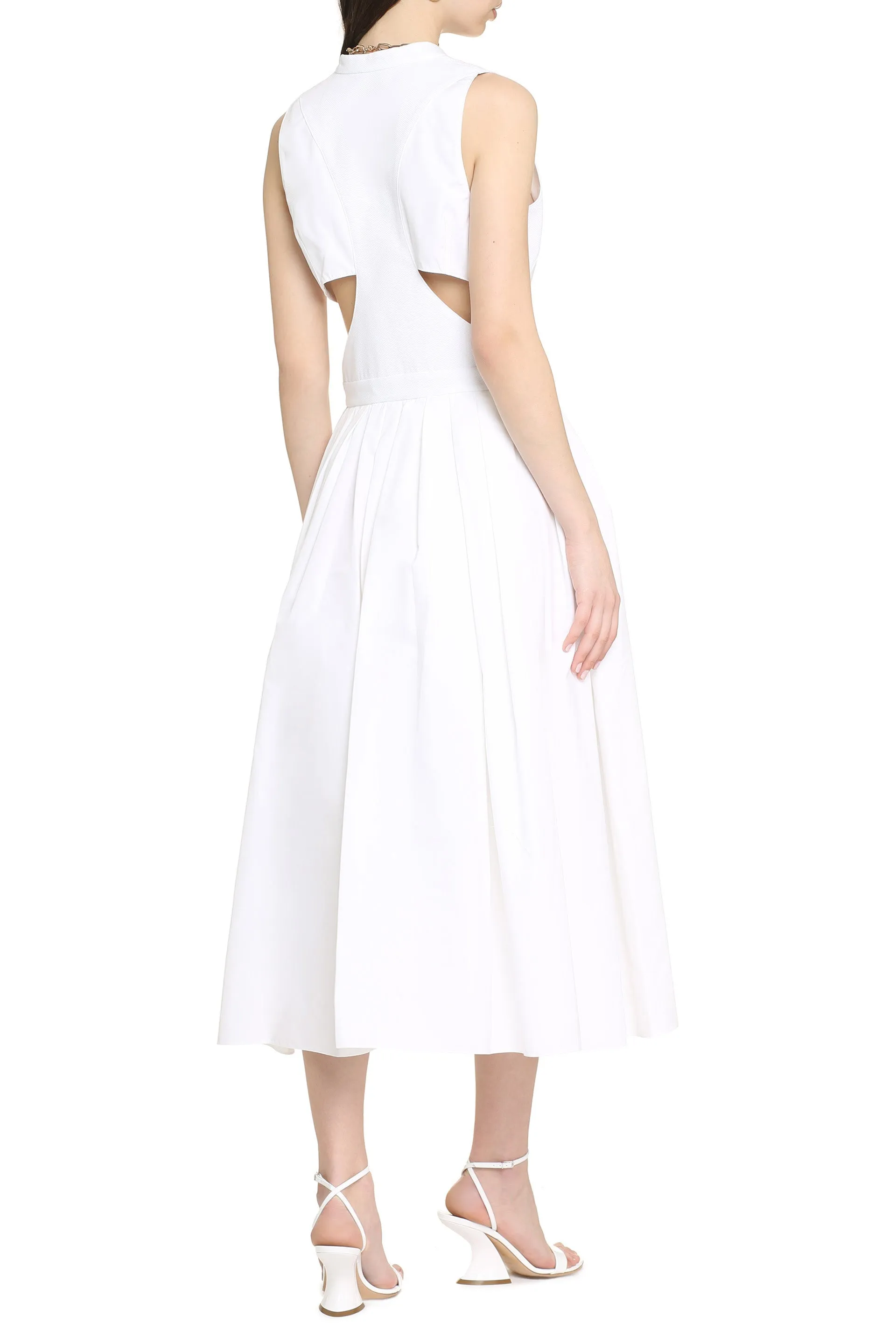 Alexander McQueen Maxi abito in cotone