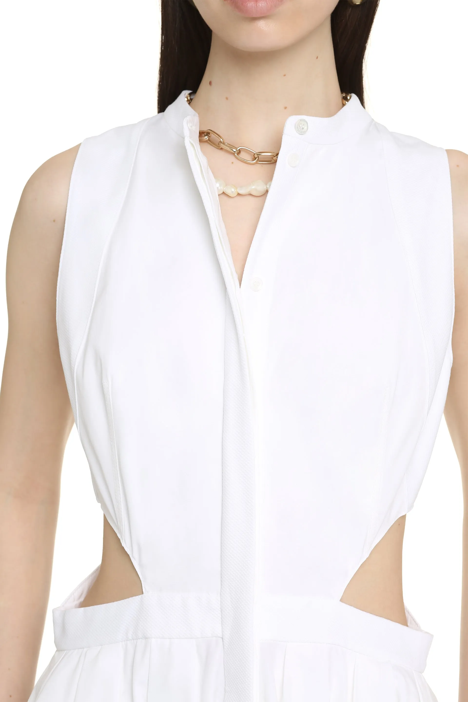 Alexander McQueen Maxi abito in cotone
