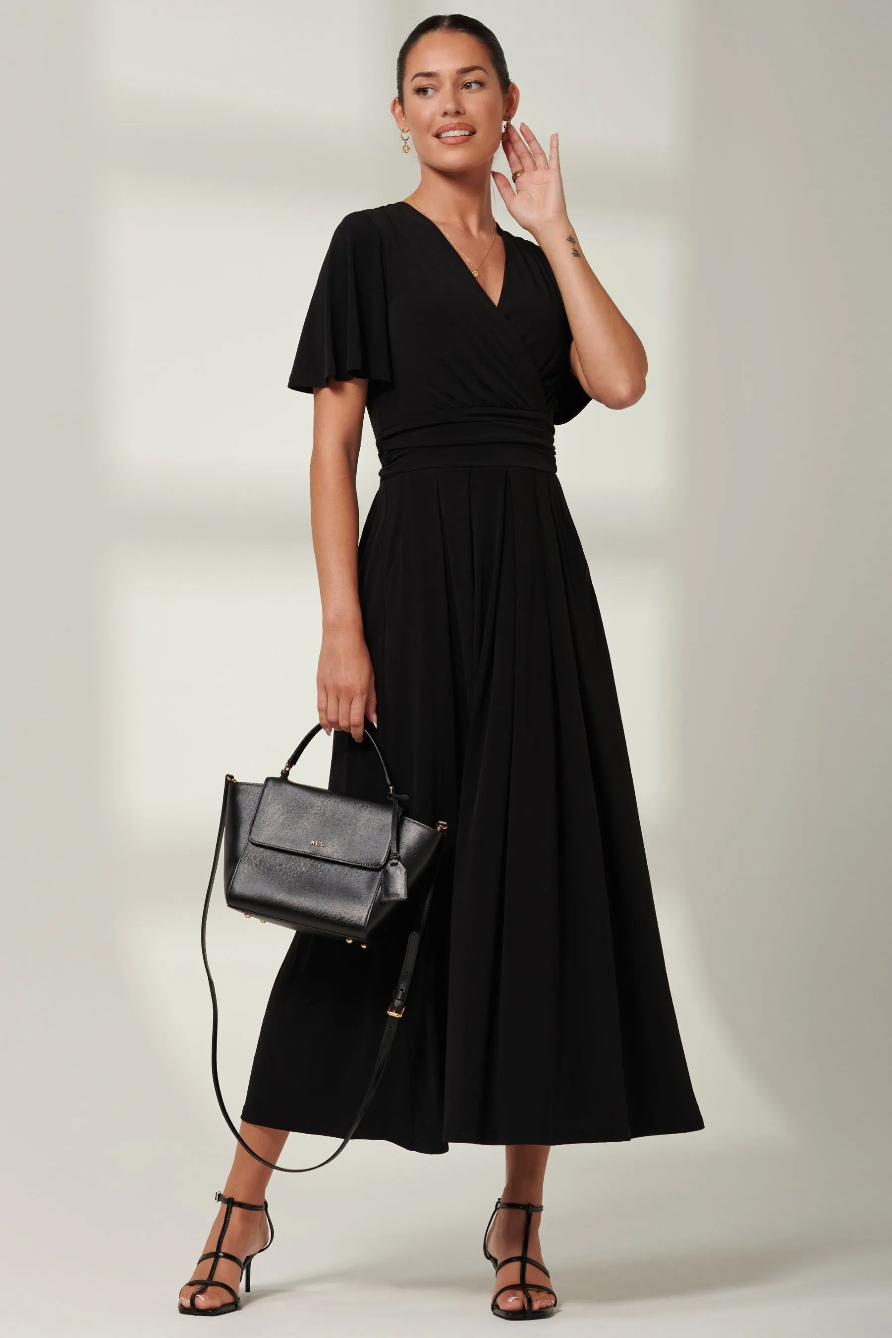 Jolie Moi Eldoris - Abito maxi in jersey con maniche a pipistrello