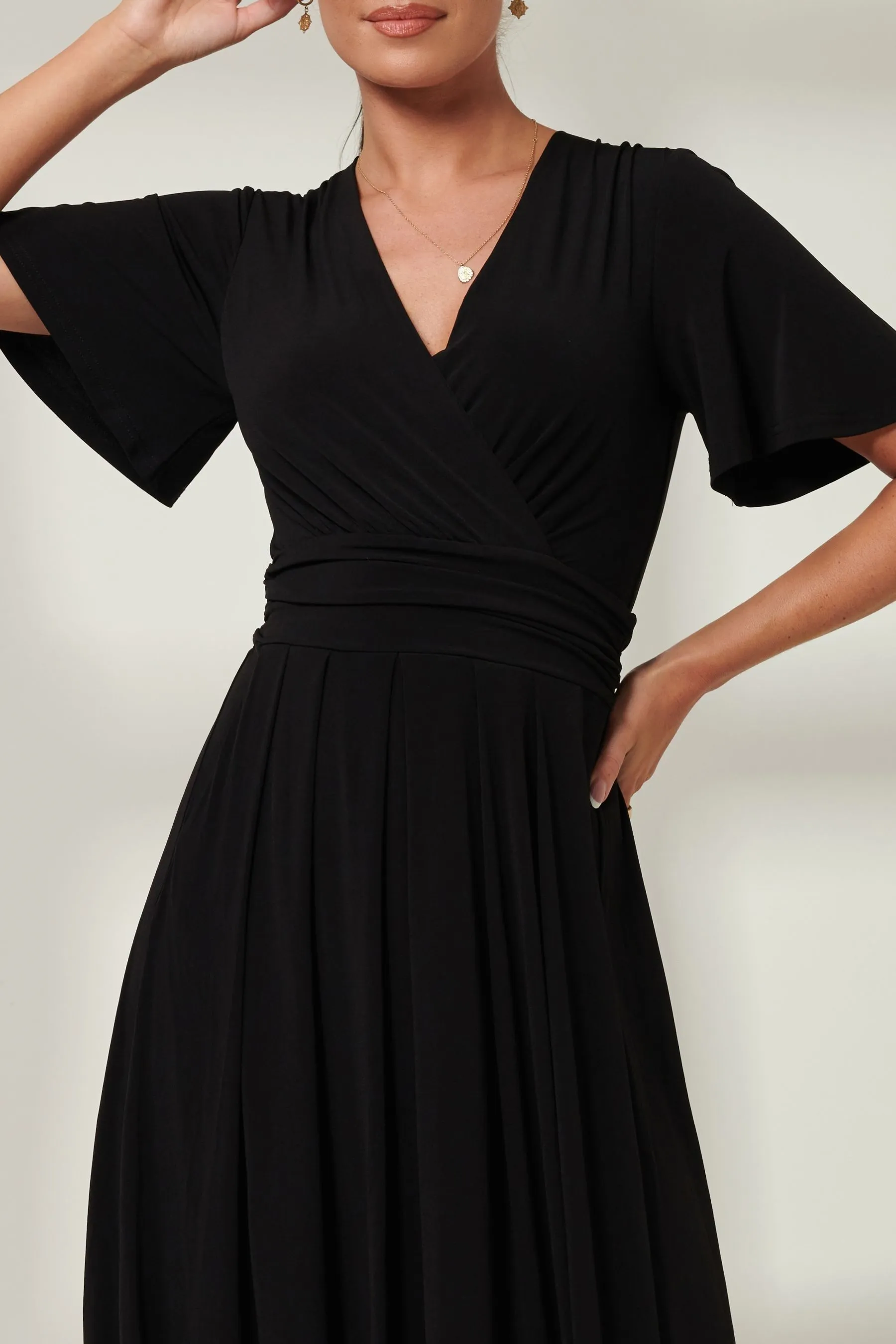 Jolie Moi Eldoris - Abito maxi in jersey con maniche a pipistrello