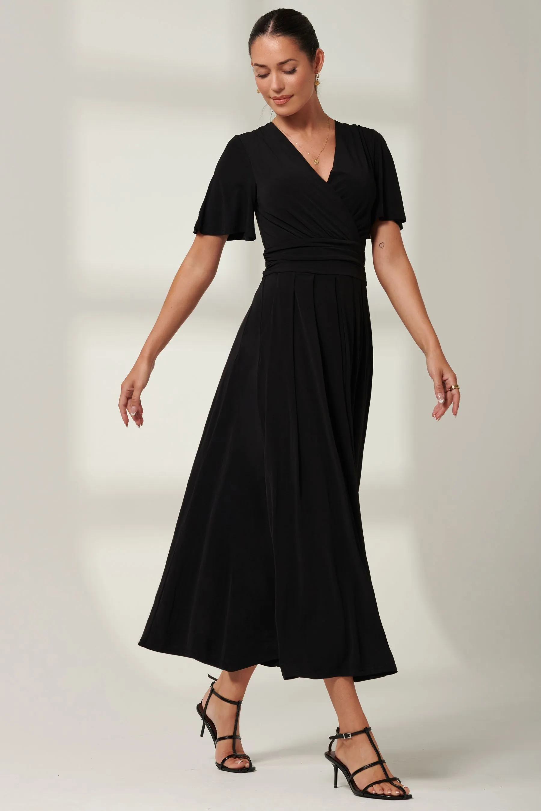 Jolie Moi Eldoris - Abito maxi in jersey con maniche a pipistrello