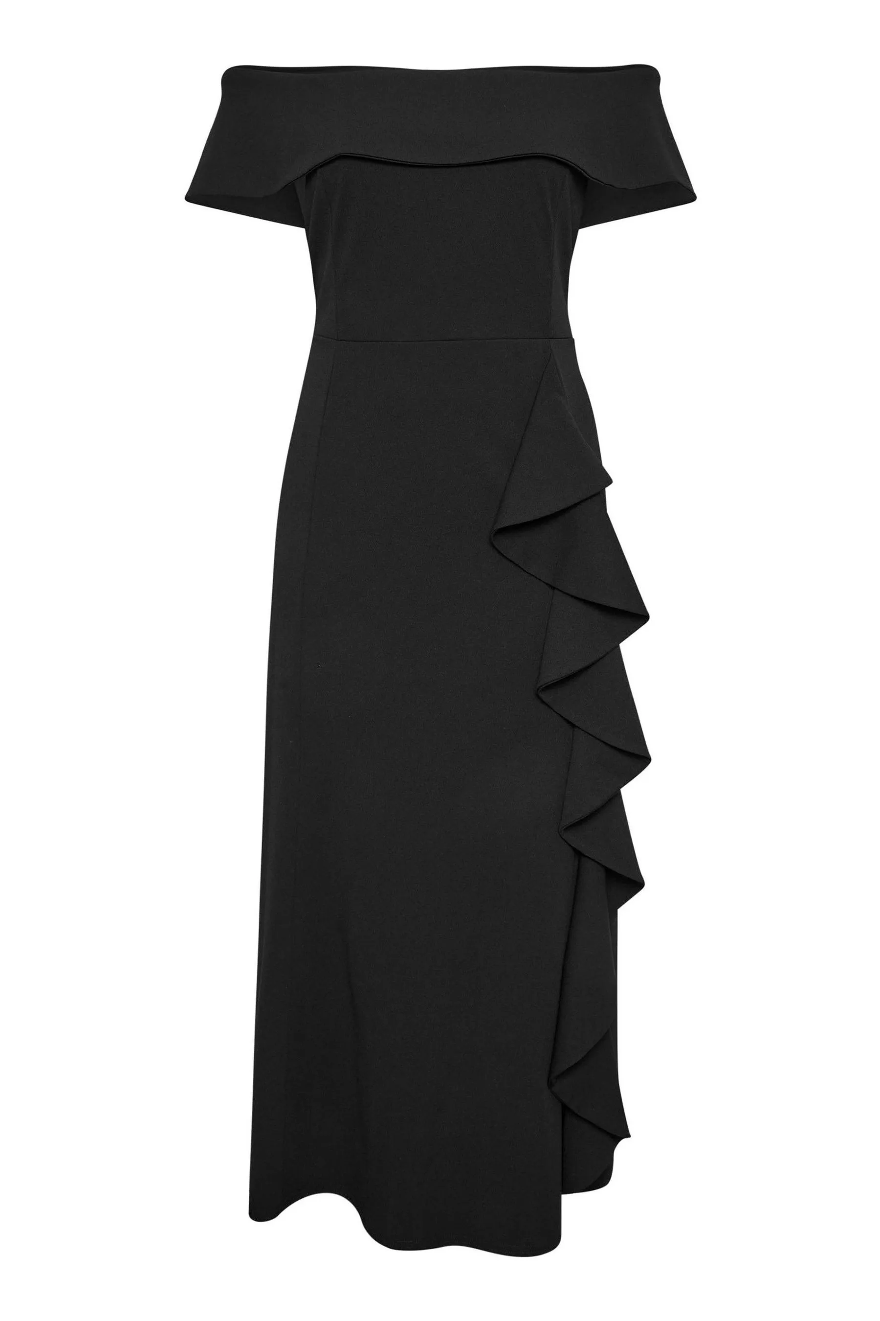 Yours Curve London - Ruches - Abito maxi con scollo alla Bardot